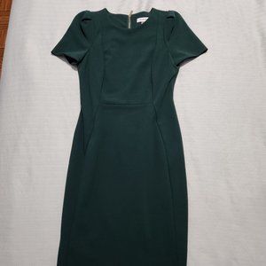 Green Calvin Klein Tulip Sleeve Dress